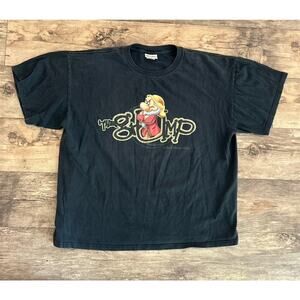 Vintage Disney XL The Grump Grumpy Black Faded Oversized Short Sleeve T Shirt